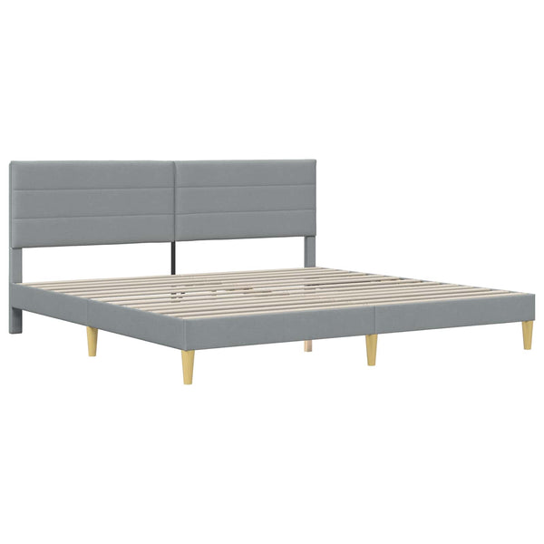 Sängynrunko patjalla Vaaleanharmaa 6FT Super King Size kangas
