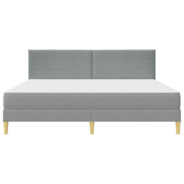 Sängynrunko patjalla Vaaleanharmaa 6FT Super King Size kangas