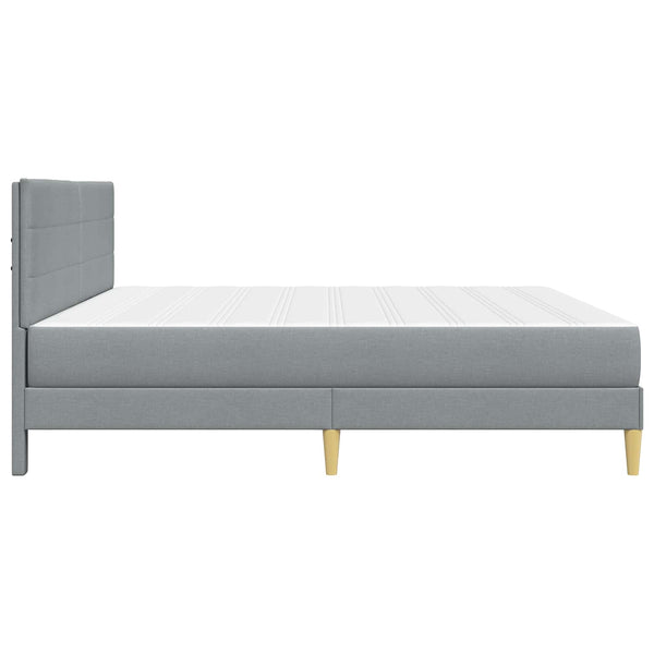 Sängynrunko patjalla Vaaleanharmaa 6FT Super King Size kangas