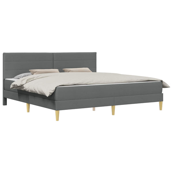 Sängynrunko patjalla Tumma harmaa 6FT Super King Size kangas