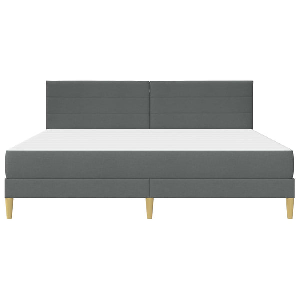 Sängynrunko patjalla Tumma harmaa 6FT Super King Size kangas