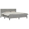 Sängynrunko patjalla Vaaleanharmaa 6FT Super King Size Sametti