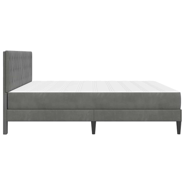 Sängynrunko patjalla Tumma harmaa 6FT Super King Size Sametti