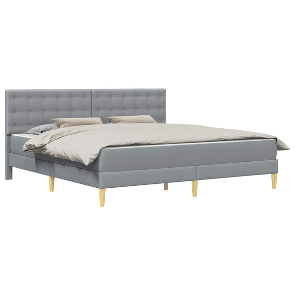 Sängynrunko patjalla Vaaleanharmaa 6FT Super King Size kangas