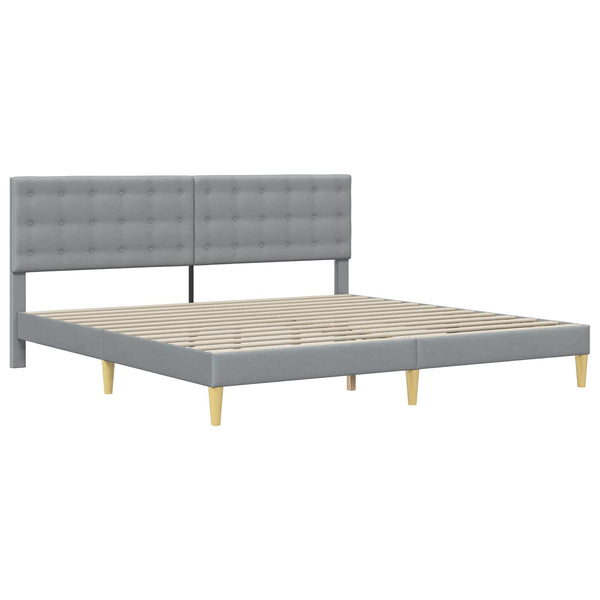 Sängynrunko patjalla Vaaleanharmaa 6FT Super King Size kangas