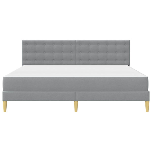 Sängynrunko patjalla Vaaleanharmaa 6FT Super King Size kangas