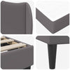 Sängyn runko päätyllä Harmaa 3FT Single Keinonahka