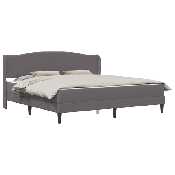 Sängyn runko päätyllä Harmaa 6FT Super King Size Keinonahka