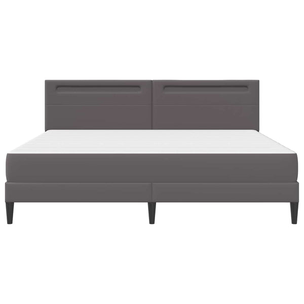 Sängyn runko päätyllä Harmaa 6FT Super King Size Keinonahka