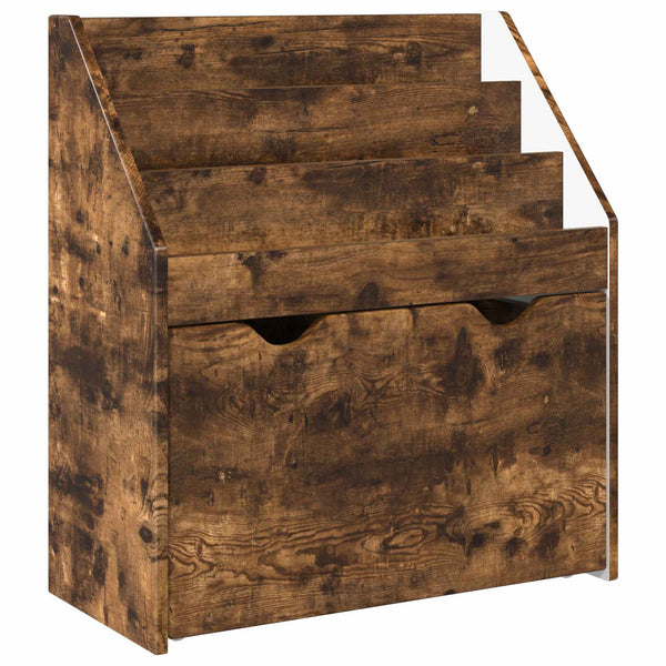 Lasten kirjahylly Savupähkinä 60 x 29,5 x 69 cm Tekninen puu