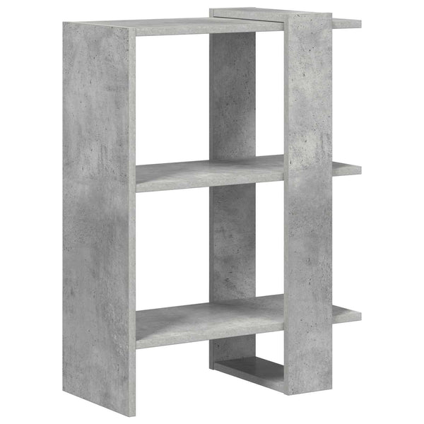 Kirjahylly 2 tasoa 52 x 25 x 71,5 cm Tekninen puu Betoni Harmaa