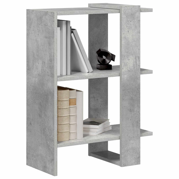 Kirjahylly 2 tasoa 52 x 25 x 71,5 cm Tekninen puu Betoni Harmaa