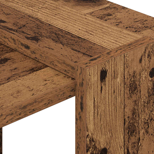 Kirjahylly 2 tasoa 52 x 25 x 71,5 cm Tekninen puu Vanha puu