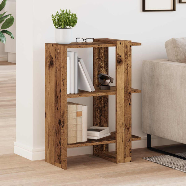 Kirjahylly 2 tasoa 52 x 25 x 71,5 cm Tekninen puu Vanha puu