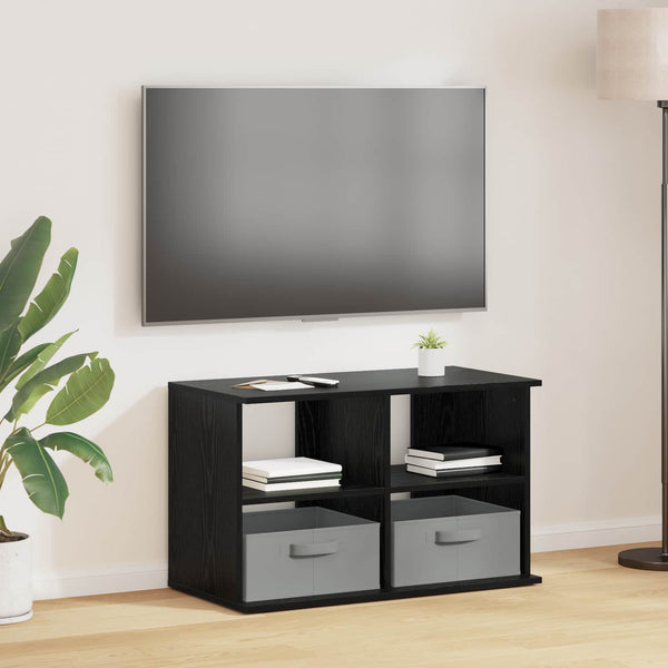 TV-teline laatikon kanssa Musta tammi. 79 x 40 x 48 cm