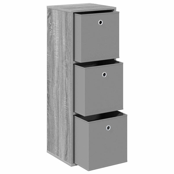 Sivupöytä laatikon kanssa Harmaa Sonoma 35 x 32 x 99,5 cm