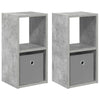 Yöpöytä 2 kpl Betoni Harmaa 25,5 x 22 x 49,5 cm Tekninen puu