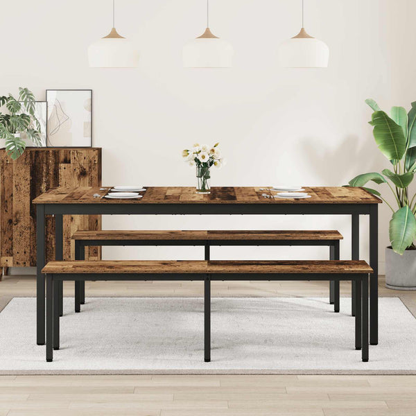 Ruokapöydät 180 x 90 x 75 cm Tekninen puu Suorakaide