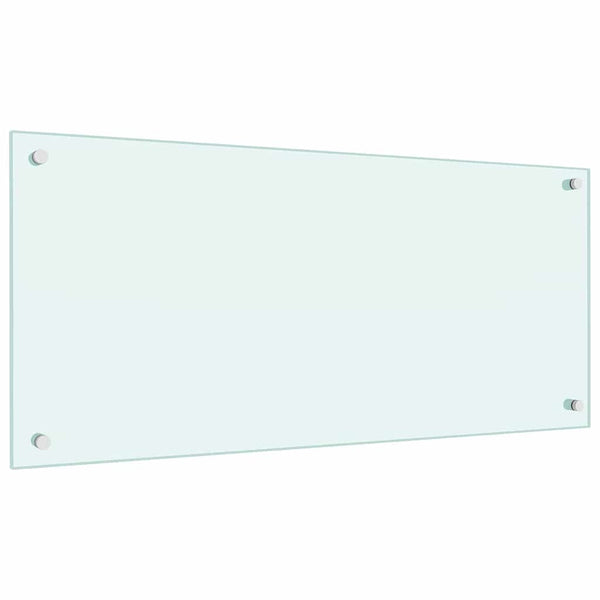 Valkoinen keittiön suojapaneeli 2 kpl 90 x 40 cm karkaistusta lasista