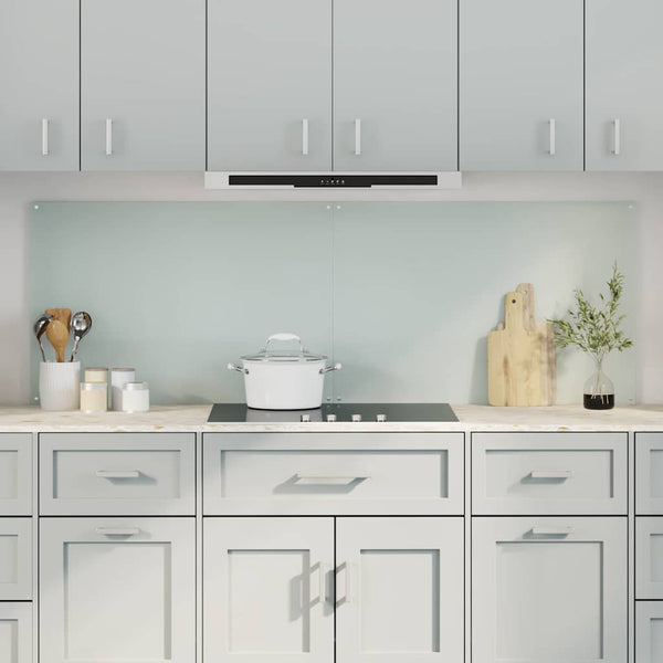 2 kpl keittiön suojapaneeli Valkoinen 90 x 60 cm karkaistu lasi