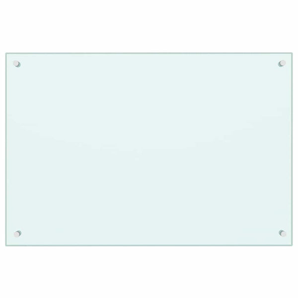 2 kpl keittiön suojapaneeli Valkoinen 90 x 60 cm karkaistu lasi