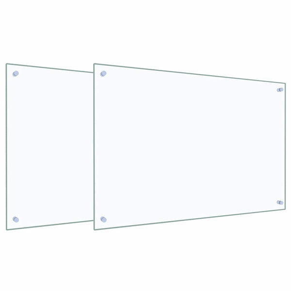 Läpinäkyvä keittiön suojapaneeli 2 kpl 90 x 60 cm