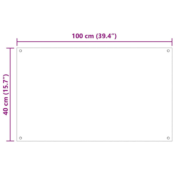Läpinäkyvä keittiön suojapaneeli 2 kpl 100 x 40 cm