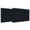 Keittiön taustalevyt 2 pcs Musta 90 x 50 cm Karkaistu lasi