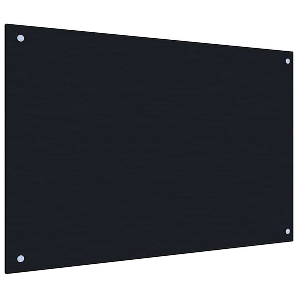 Musta keittiön suojapaneeli 2 kpl 90 x 60 cm karkaistusta lasista