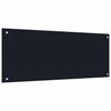 Mustat keittiön suojapaneelit 2 kpl 100 x 40 cm karkaistua lasia