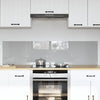 Keittiön välitila 2 pcs Vaaleanharmaa 80 x 40 cm karkaistu lasi