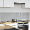 Keittiön välitila 2 pcs Vaaleanharmaa 80 x 40 cm karkaistu lasi