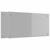 Keittiön välitila 2 pcs Vaaleanharmaa 80 x 40 cm karkaistu lasi