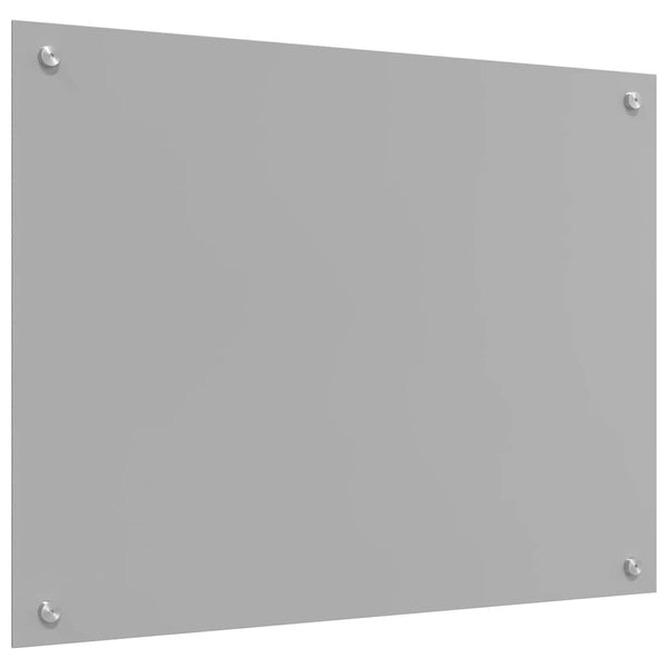 Keittiön välitila 2 pcs Vaaleanharmaa 80 x 60 cm karkaistu lasi