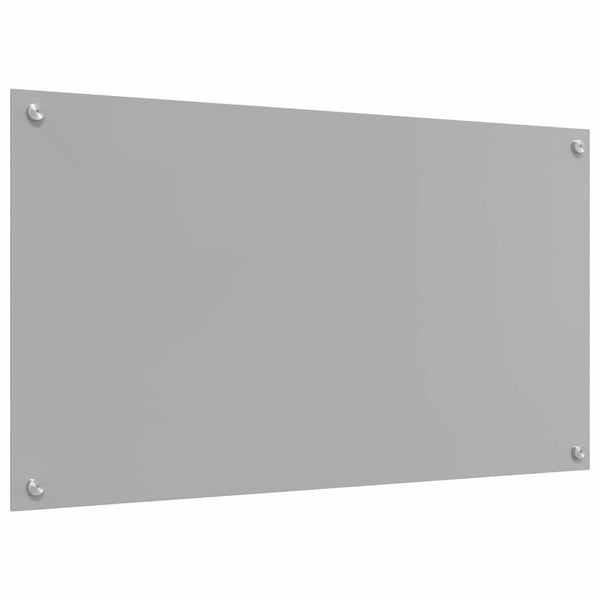 Keittiön välitila 2 kpl Vaaleanharmaa 90 x 50 cm karkaistu lasi