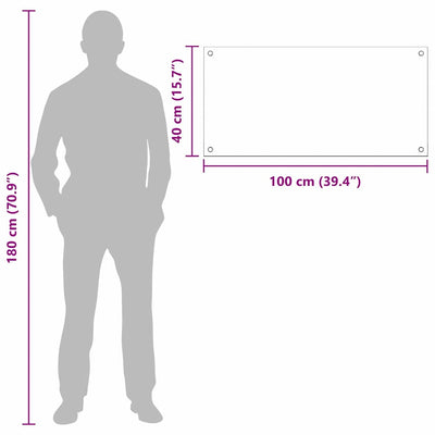 Vaaleanharmaa keittiön suojapaneeli Romuald 100x40cm (2 pcs)