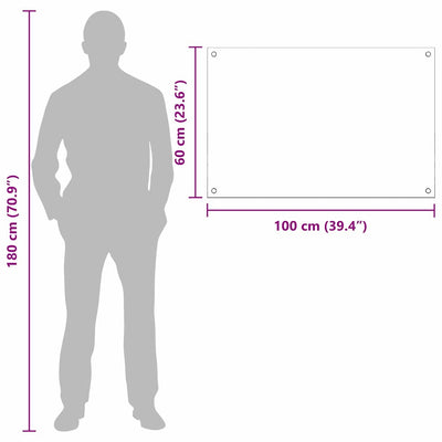 Vaaleanharmaa keittiön suojapaneeli Kolumban 100x60cm (2 pcs)