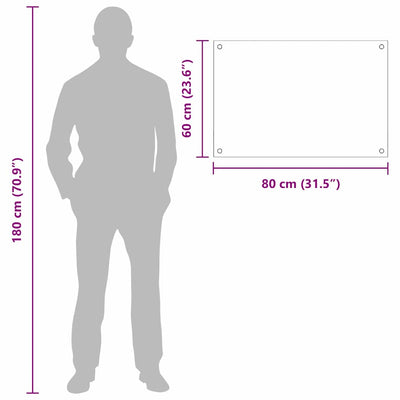 Tumma harmaa keittiön suojapaneeli Top 80x60cm (2 pcs)