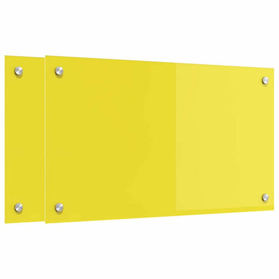 Keltainen keittiön suojapaneeli Eda 70x40cm (2 pcs karkaistu lasi)