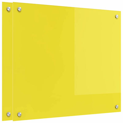 Keltainen keittiön suojapaneeli Sezear 70x60cm (2 pcs karkaistu lasi)