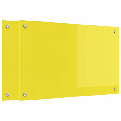 Keltainen keittiön suojapaneeli Verdie 80x50cm (2 pcs karkaistu lasi)