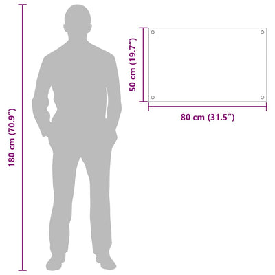 Keltainen keittiön suojapaneeli Verdie 80x50cm (2 pcs karkaistu lasi)