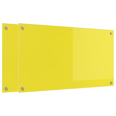 Keltainen keittiön suojapaneeli Cristaiche 90x50cm (2 pcs karkaistu lasi)