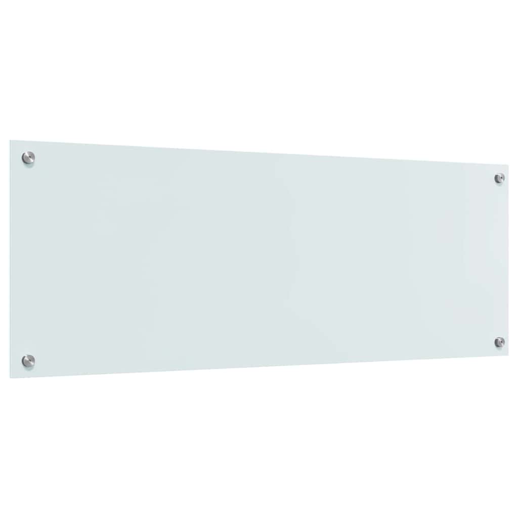 Keittiön välitila 2 pcs Valkoinen 110 x 40 cm karkaistu lasi