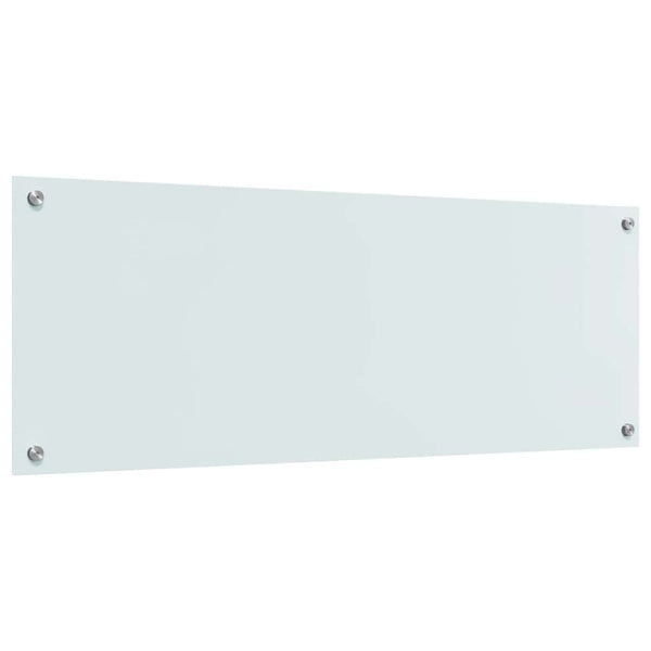 Keittiön välitila 2 pcs Valkoinen 110 x 40 cm karkaistu lasi