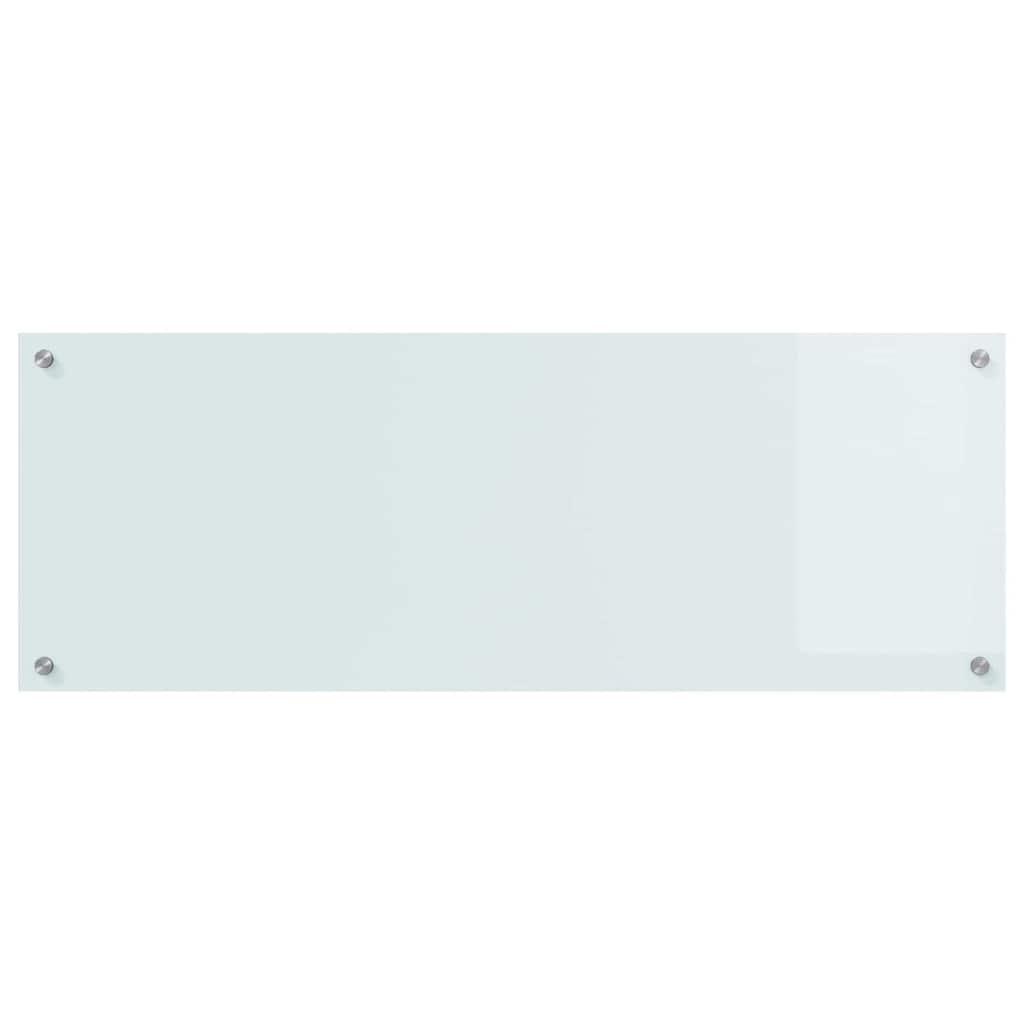 Keittiön välitila 2 pcs Valkoinen 110 x 40 cm karkaistu lasi