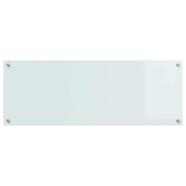 Keittiön välitila 2 pcs Valkoinen 110 x 40 cm karkaistu lasi
