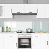 Keittiön välitila 2 pcs Valkoinen 110 x 50 cm karkaistu lasi