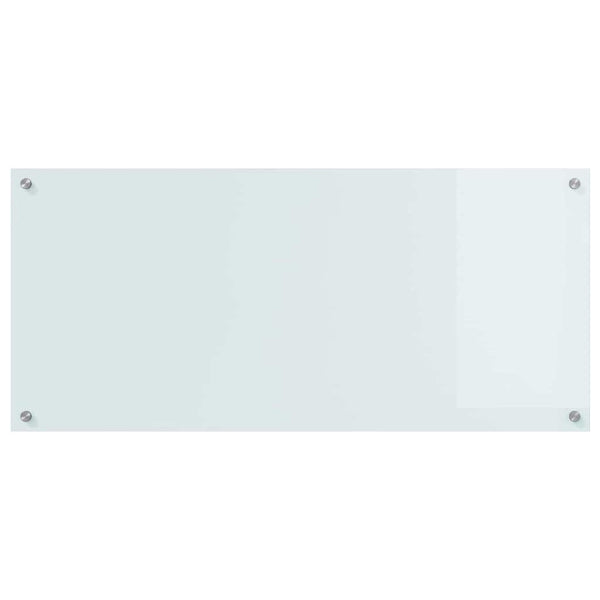 Keittiön välitila 2 pcs Valkoinen 110 x 50 cm karkaistu lasi