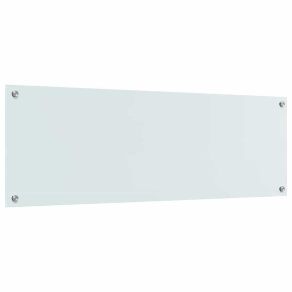 Keittiön välitila 2 pcs Valkoinen 120 x 40 cm karkaistu lasi